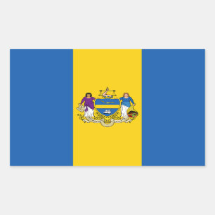Flag of Philadelphia, Pennsylvania Rectangular Sti Sticker