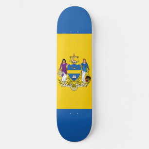 Flag of Philadelphia, Pennsylvania Skateboard