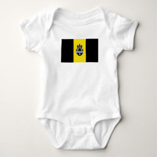 Flag of Pittsburgh Pennsylvania Baby Bodysuit