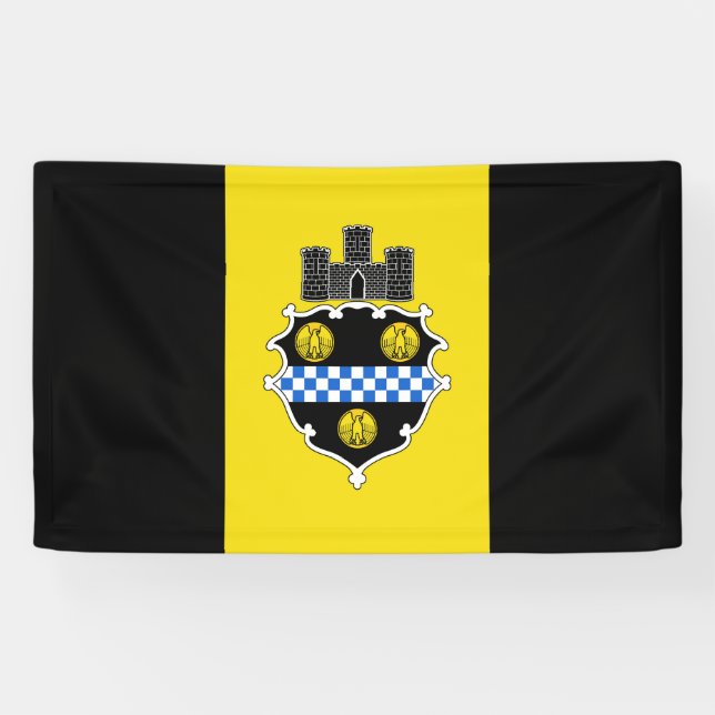 Flag of Pittsburgh Pennsylvania Banner (Horizontal)