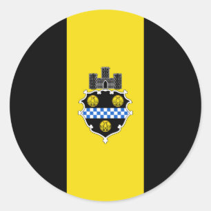 Flag of Pittsburgh Pennsylvania Classic Round Sticker