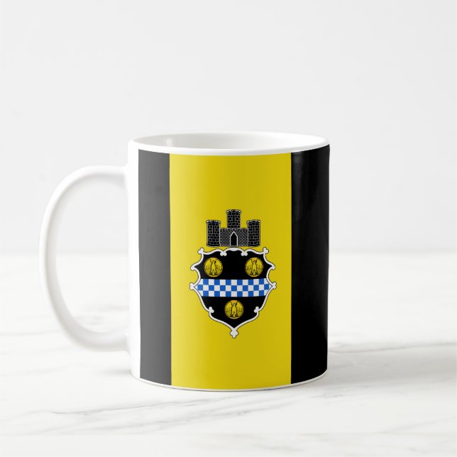 Flag of Pittsburgh, Pennsylvania Coffee Mug (Left)