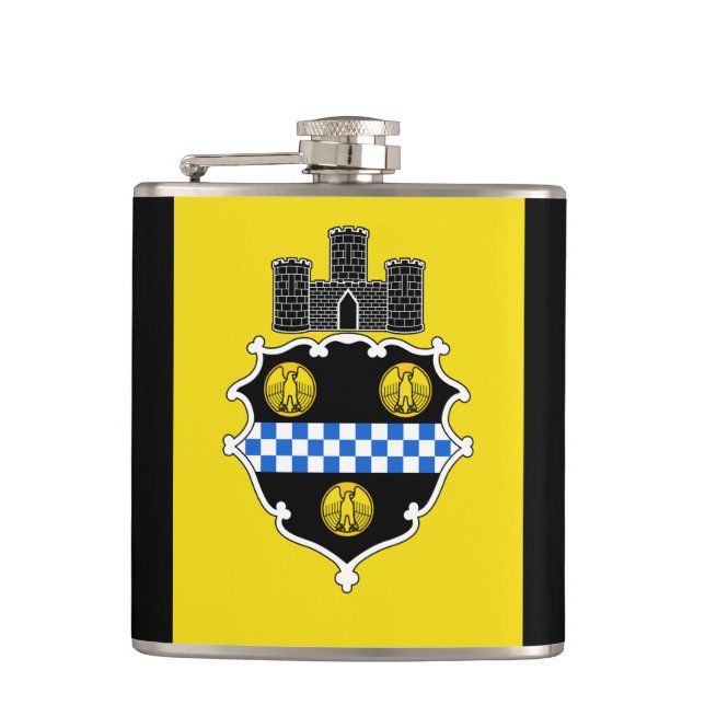 Flag of Pittsburgh, Pennsylvania Flask (Front)