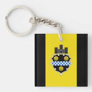 Flag of Pittsburgh Pennsylvania Key Ring