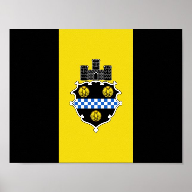 Flag of Pittsburgh, Pennsylvania Poster (Front)