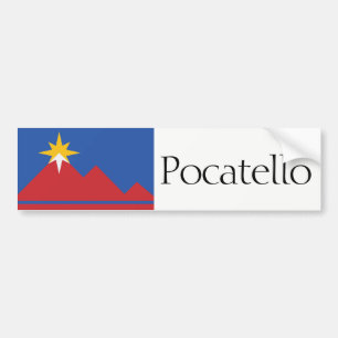 Flag of Pocatello, Idaho bumper sticker