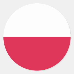 Flag of Poland Classic Round Sticker
