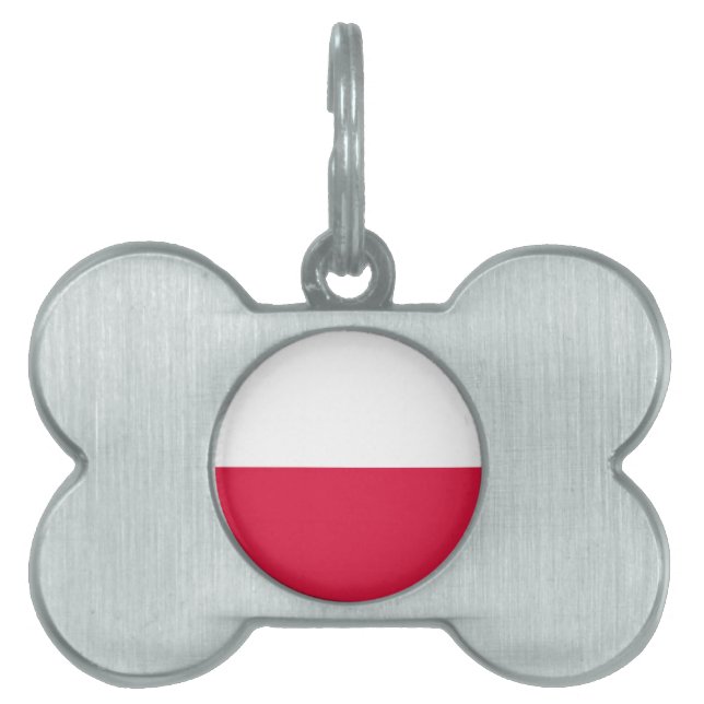 Flag of Poland Pet Name Tag (Front)