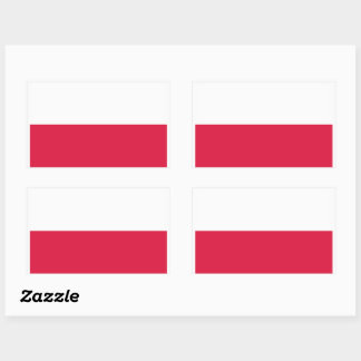 Flag of Poland | Poland National Flag Rectangular Sticker