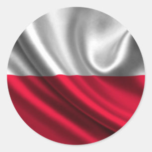 Flag of Poland, Polish Flag Classic Round Sticker