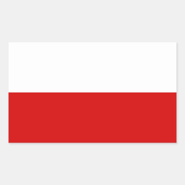 Flag of Poland Rectangular Sticker (Front)