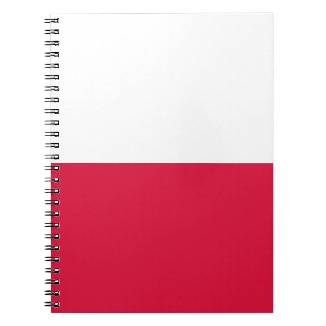 Flag of Poland Spiral Notebook (Front)
