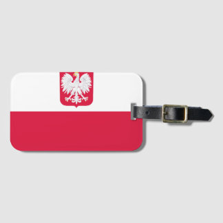 Flag of Poland (with coat of arms) Luggage Tag