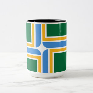 Flag of Portland (Oregon) Two-Tone Coffee Mug
