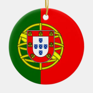 Flag of Portugal Ceramic Tree Decoration