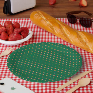 Flag of Portugal dotted pattern Paper Plate