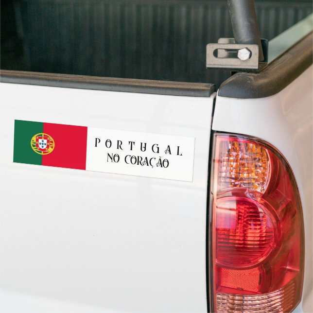Flag of Portugal for Day of Portugal  Bumper Sticker (On Truck)