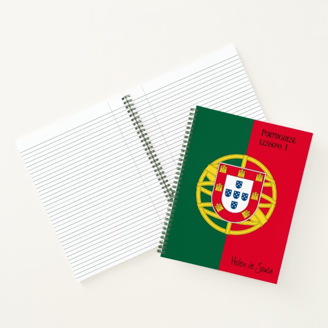Flag of Portugal for Day of Portugal holiday Notebook (Inside)