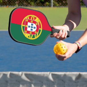 Flag of Portugal for Day of Portugal holiday Pickleball Paddle