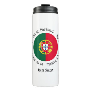 Flag of Portugal for Day of Portugal holiday Thermal Tumbler