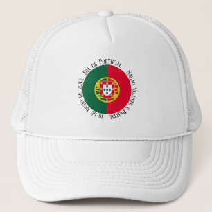 Flag of Portugal for Day of Portugal holiday Trucker Hat