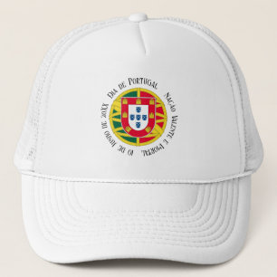 Flag of Portugal for Day of Portugal holiday Trucker Hat