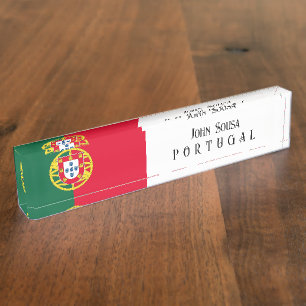 Flag of Portugal for Day of Portugal Nameplate