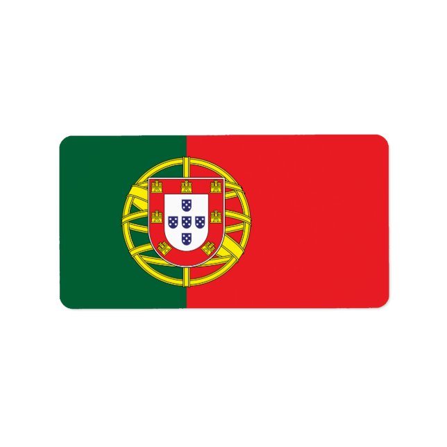 Flag of Portugal Label (Front)