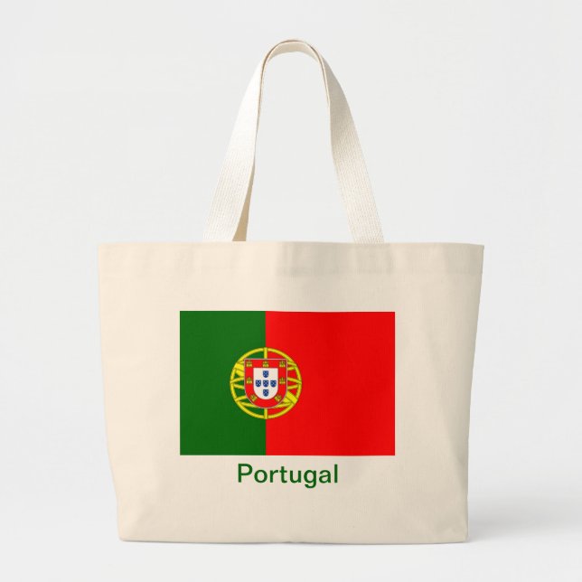 Flag of Portugal Large Tote Bag (Front)