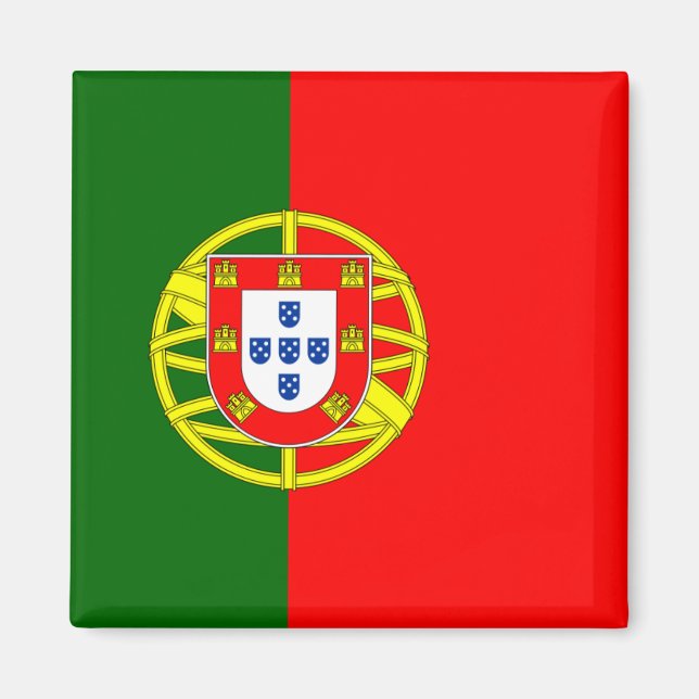 Flag of Portugal Magnet (Square) (Front)