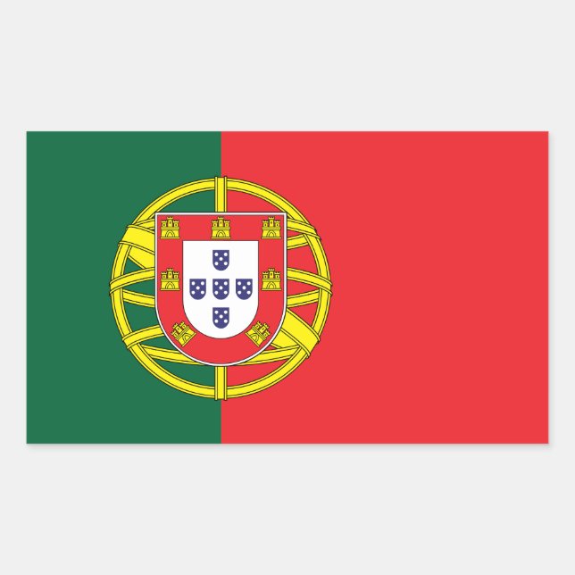 Flag of Portugal Rectangular Sticker (Front)