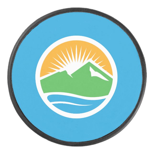 Flag of Provo, Utah Hockey Puck (Front)