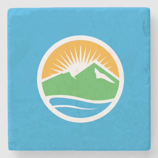 Flag of Provo, Utah Stone Coaster (Front)