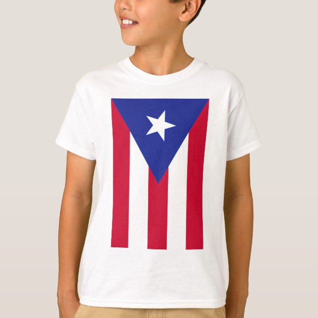 Flag of Puerto Rico - Bandera de Puerto Rico T-Shirt (Front)