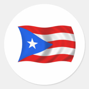 Flag of Puerto Rico Classic Round Sticker