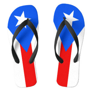 Flag of Puerto Rico Flips Flops Jandals