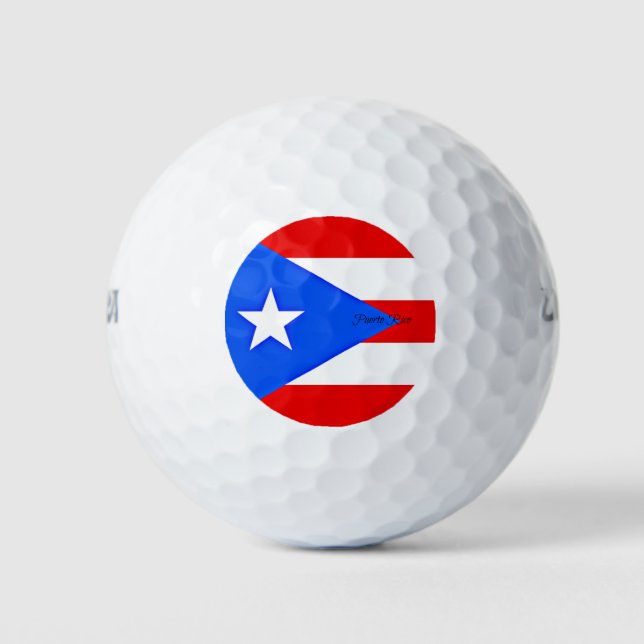 Flag of Puerto Rico Golf Balls (Front)