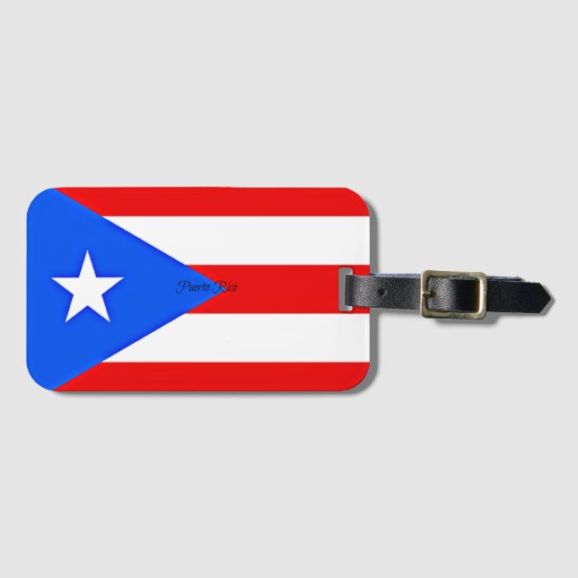 Flag of Puerto Rico Luggage Tag (Front Horizontal)