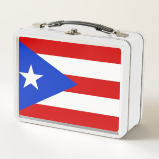 Flag of Puerto Rico Metal Lunch Box