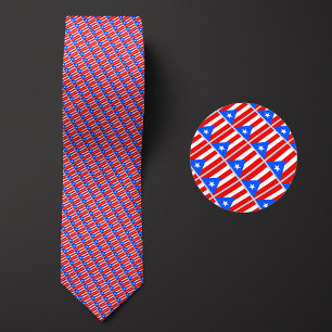 Flag of Puerto Rico Pattern Tie