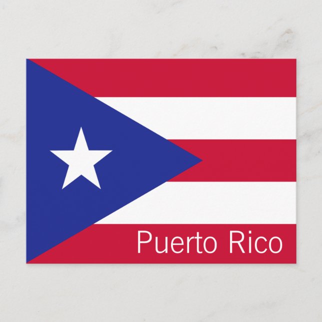 Flag of Puerto Rico Postcard (Front)