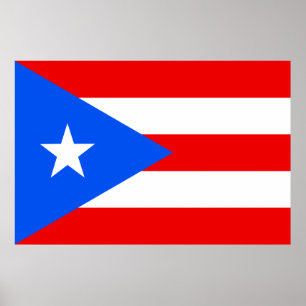 Flag of Puerto Rico Poster