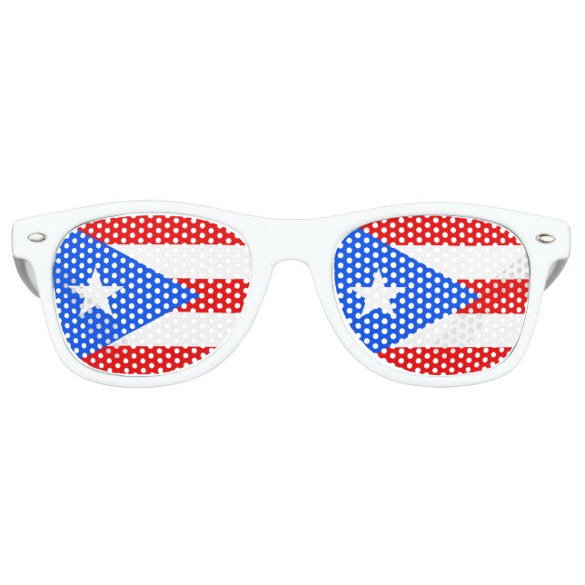 Flag of Puerto Rico Retro Sunglasses (Front)