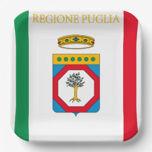 Flag of Puglia (Italy) Paper Plate