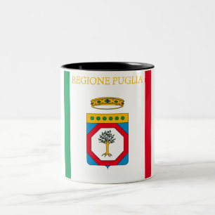 Flag of Puglia (Italy) Two-Tone Coffee Mug