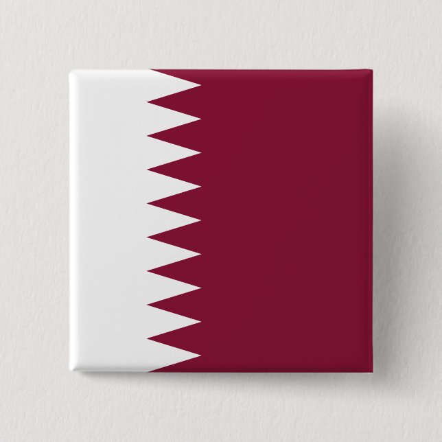 Flag of Qatar 15 Cm Square Badge (Front)