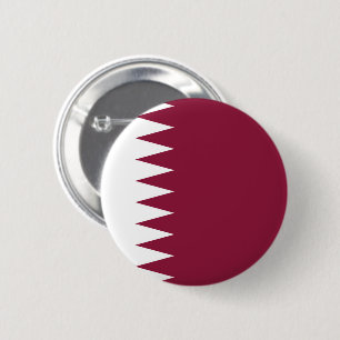 Flag of Qatar 6 Cm Round Badge