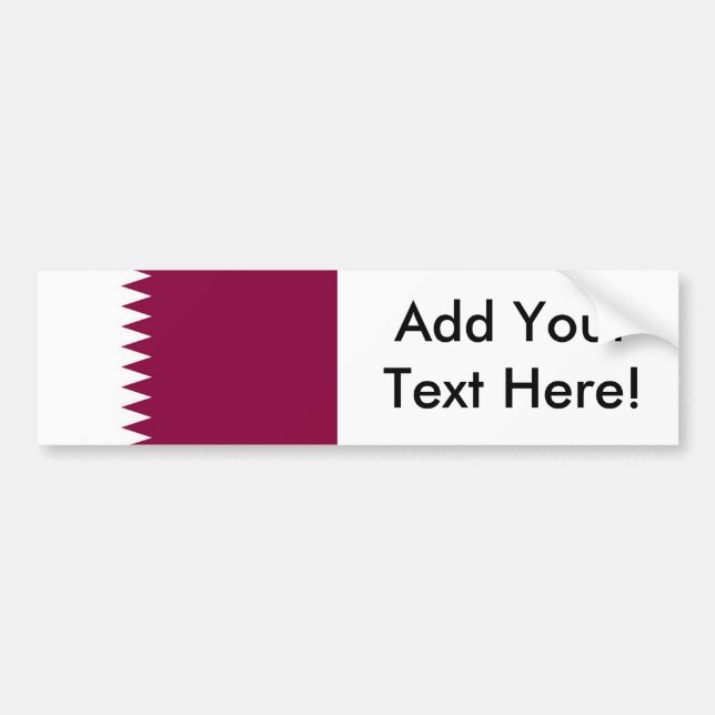 Flag of Qatar Bumper Sticker (Front)