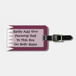 Flag of Qatar Easy ID Personal Luggage Tag