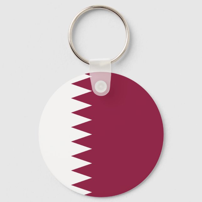 Flag of Qatar Key Ring (Front)